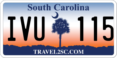 SC license plate IVU115