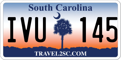 SC license plate IVU145