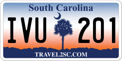 SC license plate IVU201