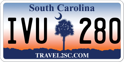 SC license plate IVU280