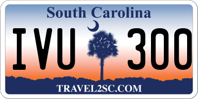 SC license plate IVU300