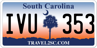 SC license plate IVU353