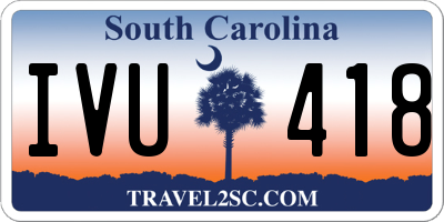 SC license plate IVU418
