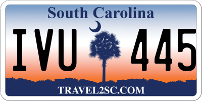 SC license plate IVU445