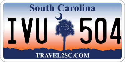 SC license plate IVU504