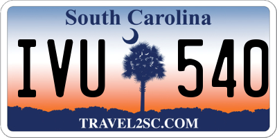 SC license plate IVU540