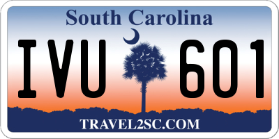 SC license plate IVU601