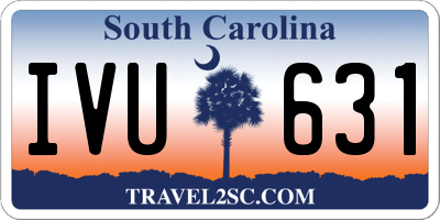 SC license plate IVU631