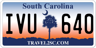 SC license plate IVU640