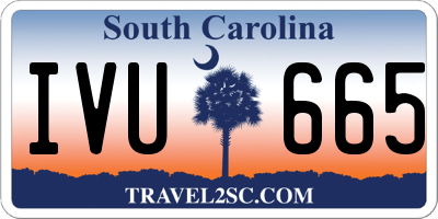 SC license plate IVU665