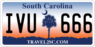 SC license plate IVU666
