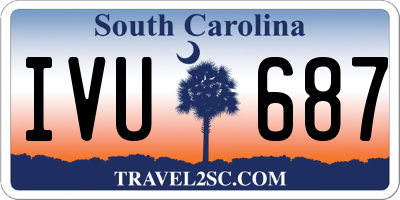 SC license plate IVU687