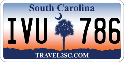 SC license plate IVU786