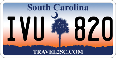 SC license plate IVU820