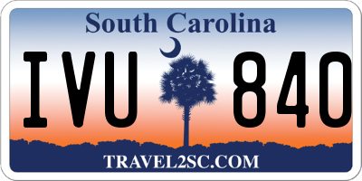 SC license plate IVU840