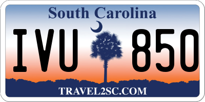 SC license plate IVU850