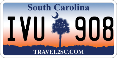 SC license plate IVU908