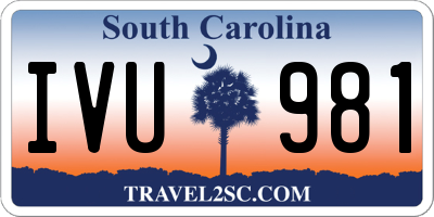SC license plate IVU981