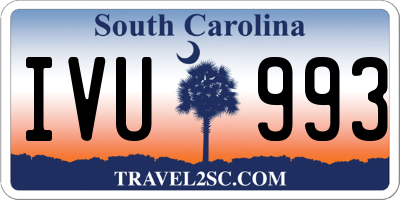 SC license plate IVU993