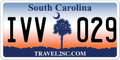 SC license plate IVV029