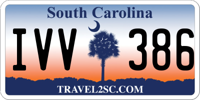 SC license plate IVV386