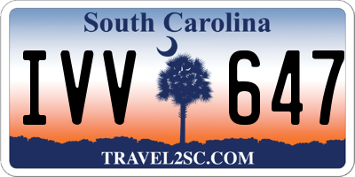 SC license plate IVV647