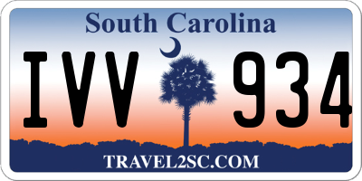 SC license plate IVV934