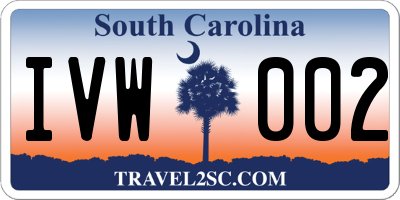 SC license plate IVW002