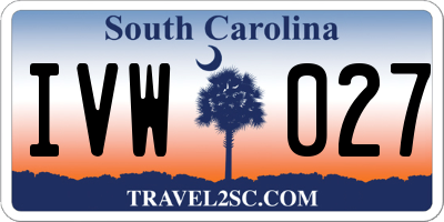 SC license plate IVW027