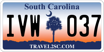 SC license plate IVW037
