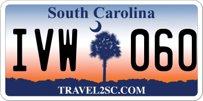 SC license plate IVW060