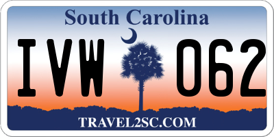 SC license plate IVW062