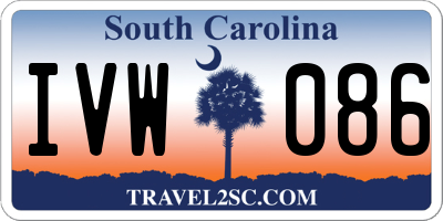 SC license plate IVW086