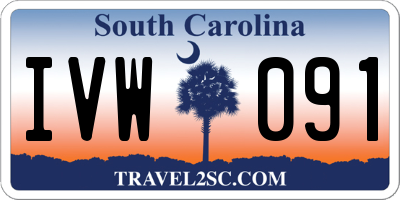 SC license plate IVW091
