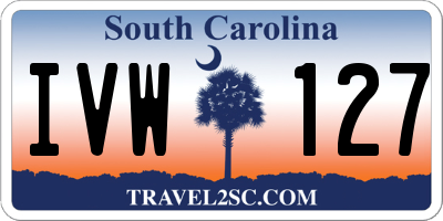 SC license plate IVW127