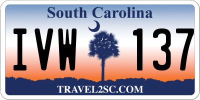 SC license plate IVW137
