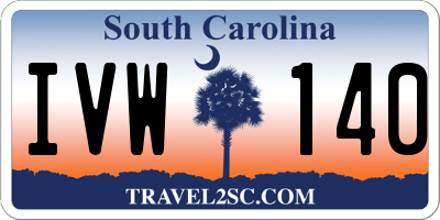 SC license plate IVW140