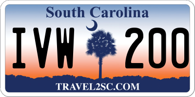 SC license plate IVW200