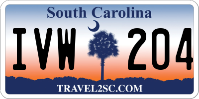 SC license plate IVW204
