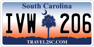 SC license plate IVW206