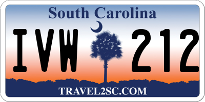 SC license plate IVW212