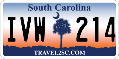 SC license plate IVW214