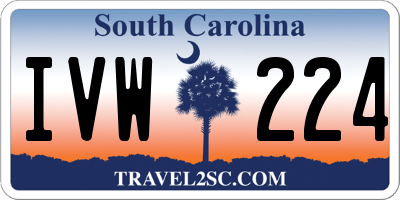 SC license plate IVW224