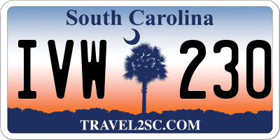 SC license plate IVW230