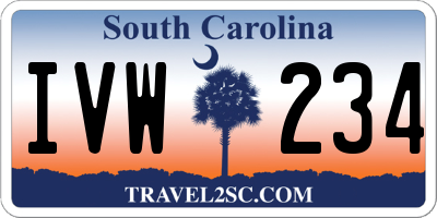 SC license plate IVW234