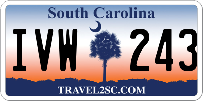 SC license plate IVW243