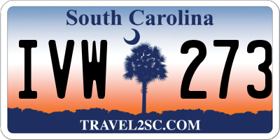 SC license plate IVW273