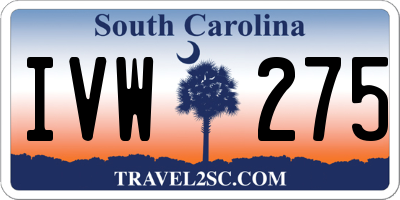 SC license plate IVW275