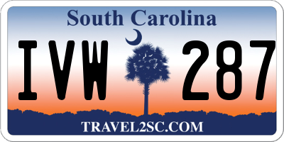 SC license plate IVW287