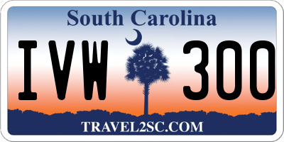 SC license plate IVW300